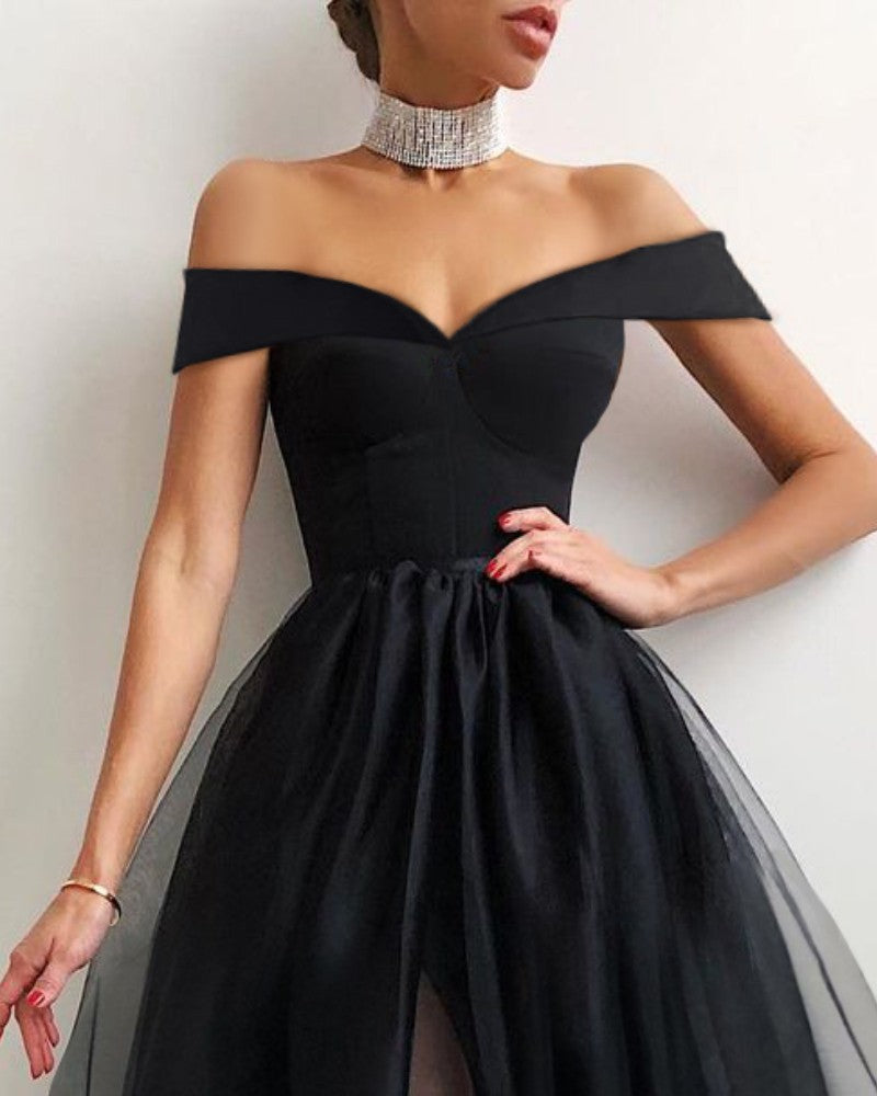 2021 Foreign trade cross-border popular wishebay Amazon selling gauze dress shoulder