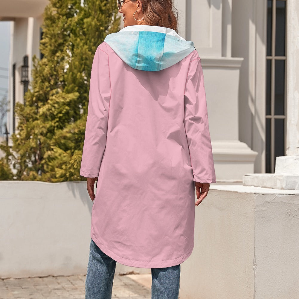 Women's Full Print Long Trench Coat