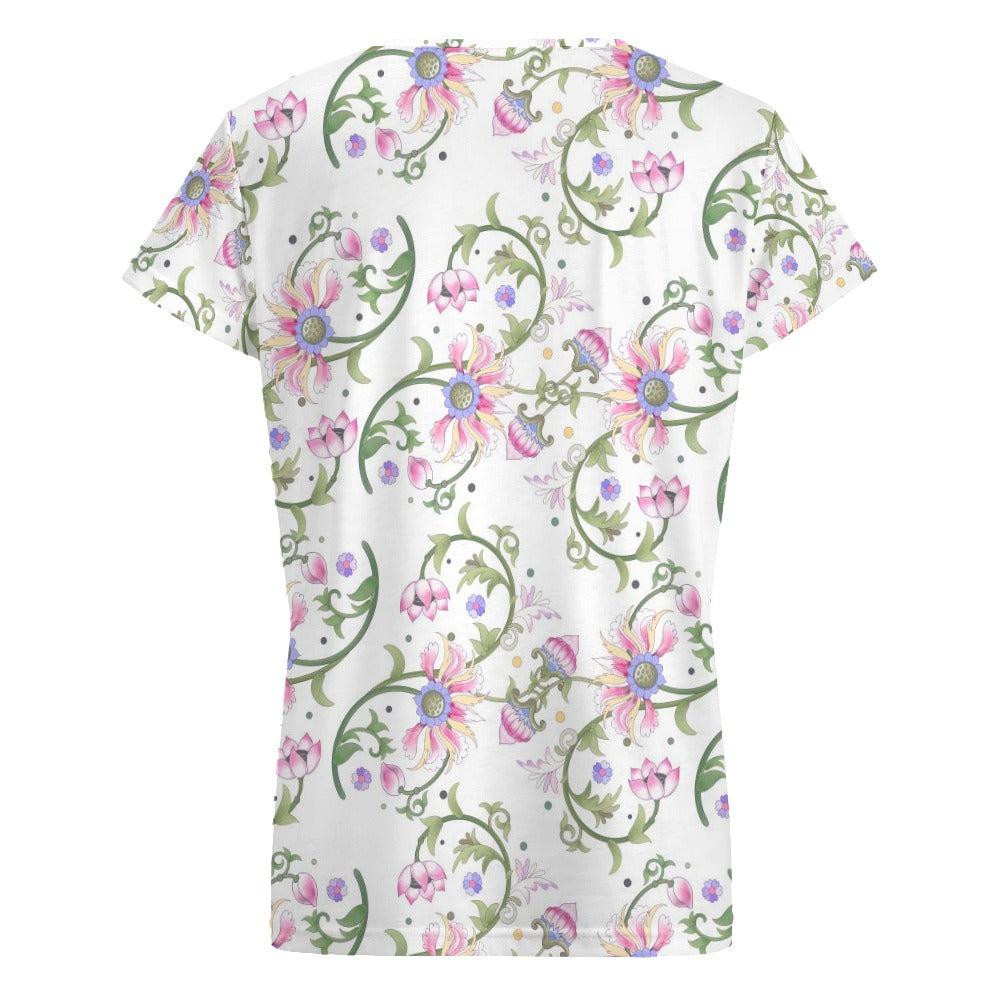 V-neck short sleeve T-shirt