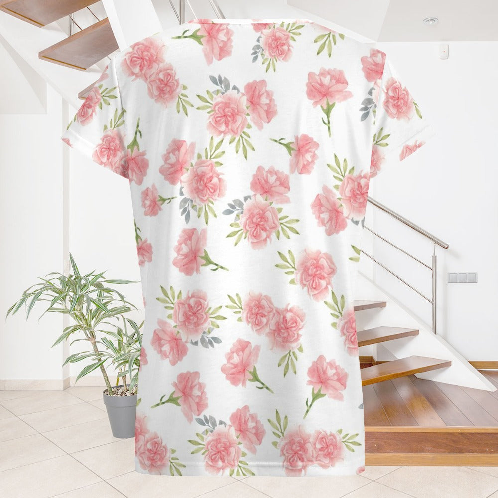 V-neck short sleeve T-shirt