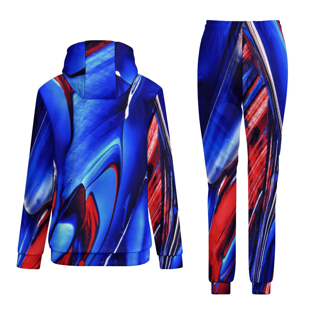 Women's Cotton Fullly Print Sweatshirt Suit