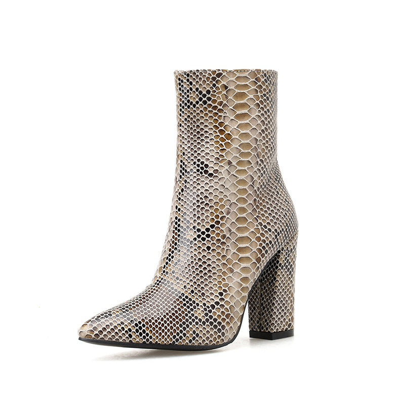 Eilyken femmes bottes à glissière serpent imprimer bottines talon carré mode bout pointu dames chaussures 2019 nouvelles Chelsea bottes taille 42-in Bottines from Chaussures on Aliexpress.com | Alibaba Group