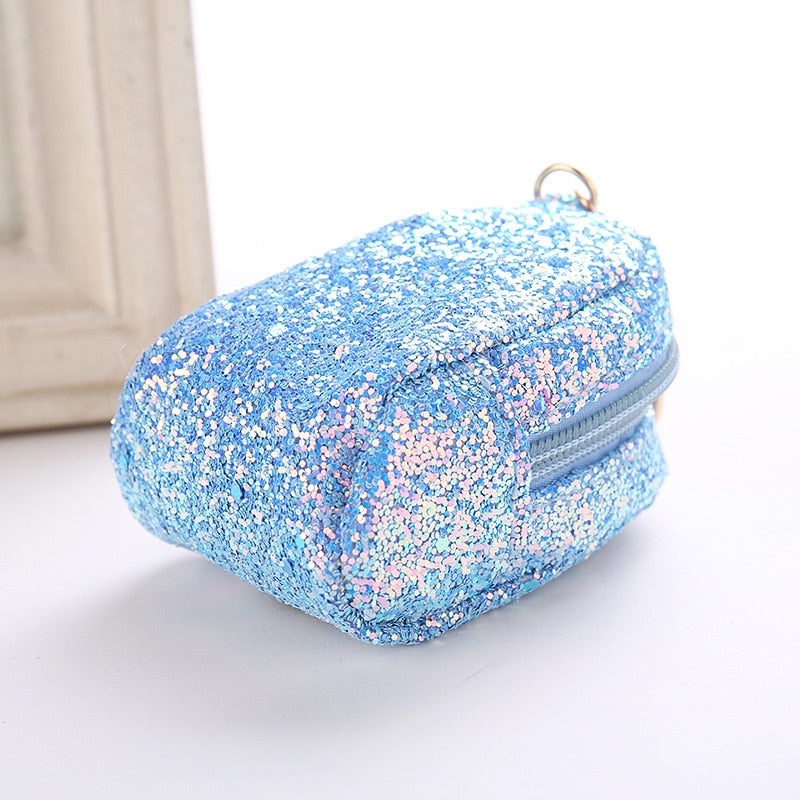 Cute Pineapple Keychain Glitter Sequins Key Ring Gifts Charms Bag Accessories Decorative Pendants Key Chain Mini Coin Purse
