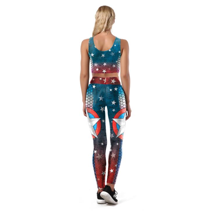 Autumn Leggings Women Star 3D printing Wave Point Legging Fitness Sporting High Waist Elastic Trousers Pants Legins