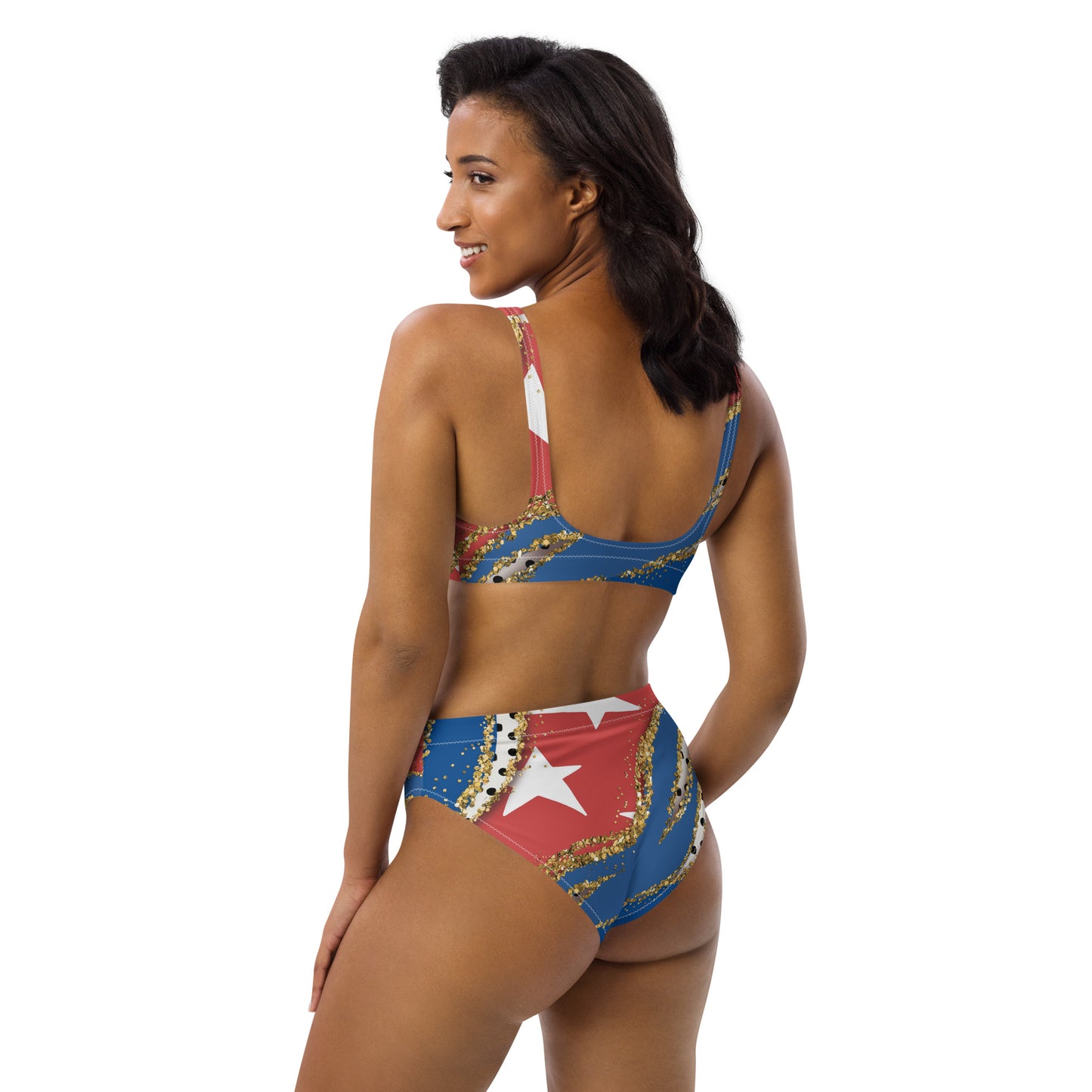Recycled high-waisted bikini
