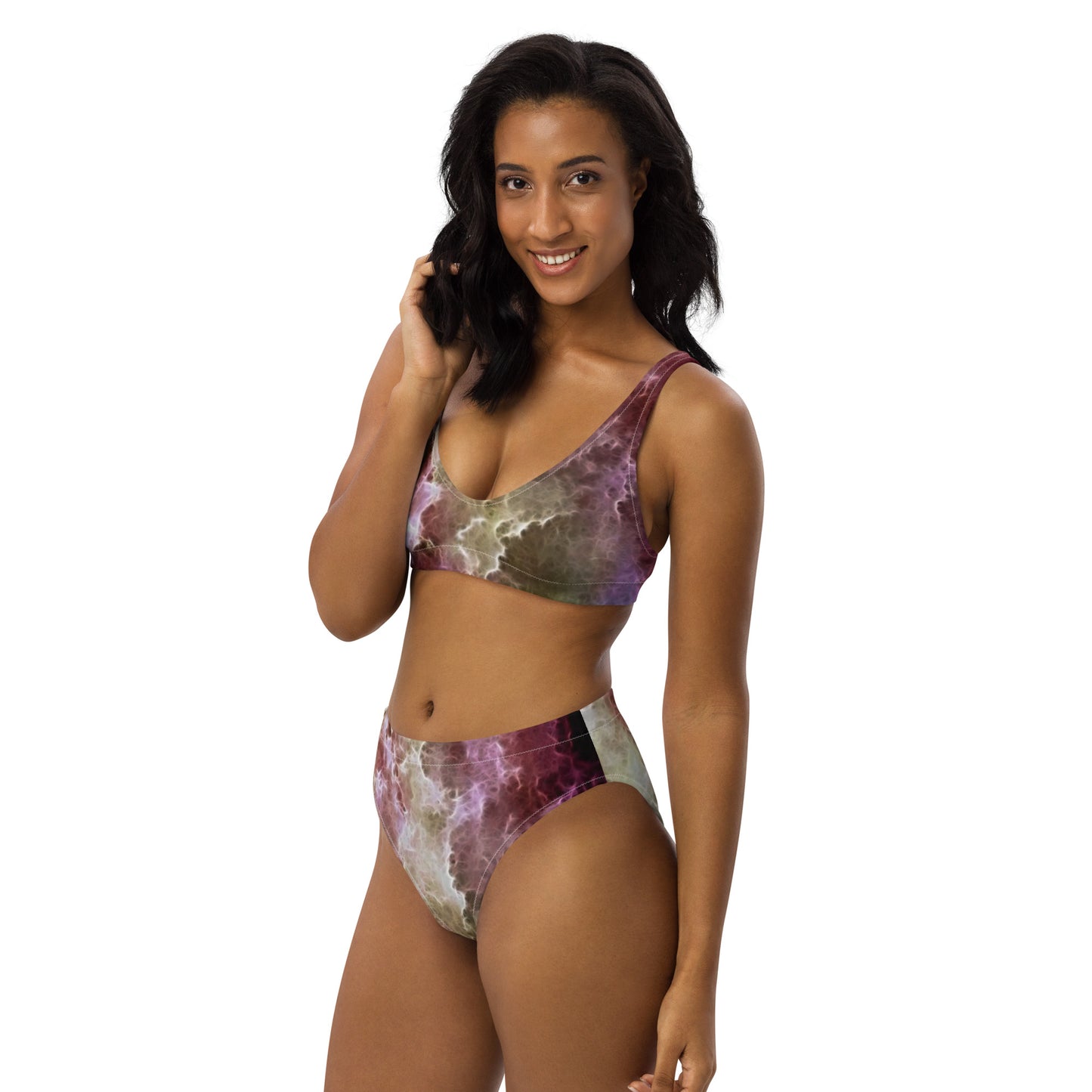 Recycled high-waisted bikini