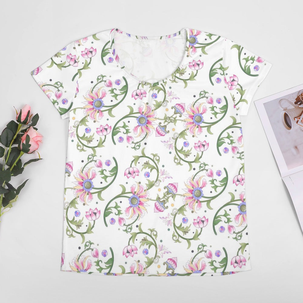 V-neck short sleeve T-shirt