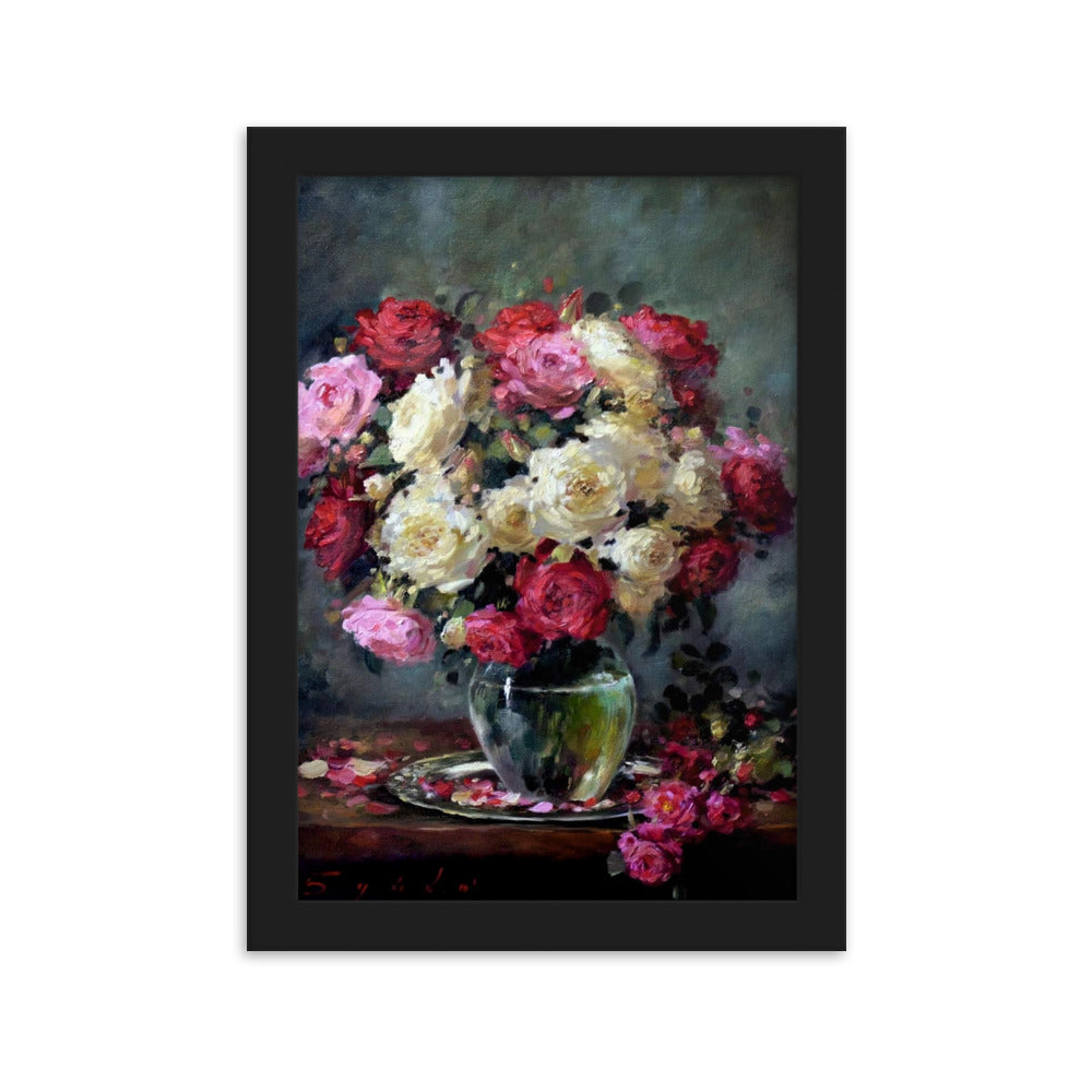 Framed matte paper poster