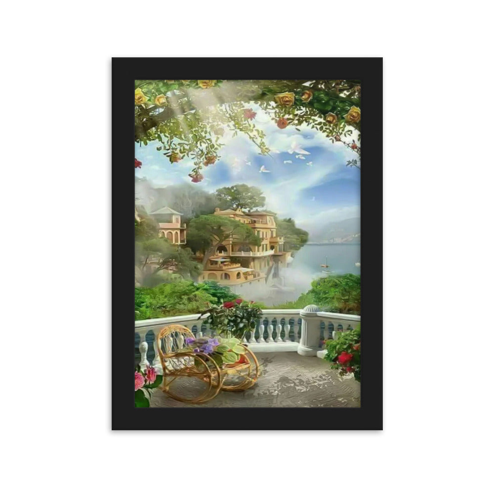 Framed matte paper poster