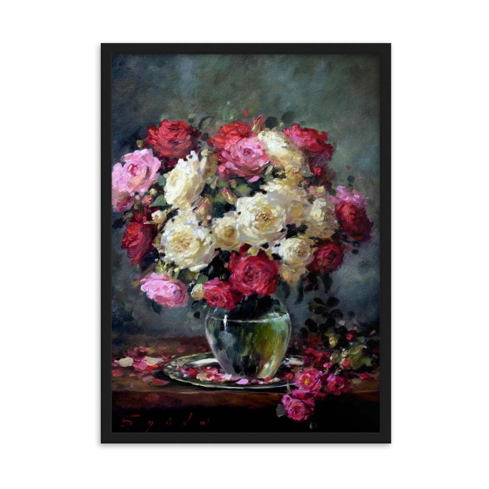 Framed matte paper poster
