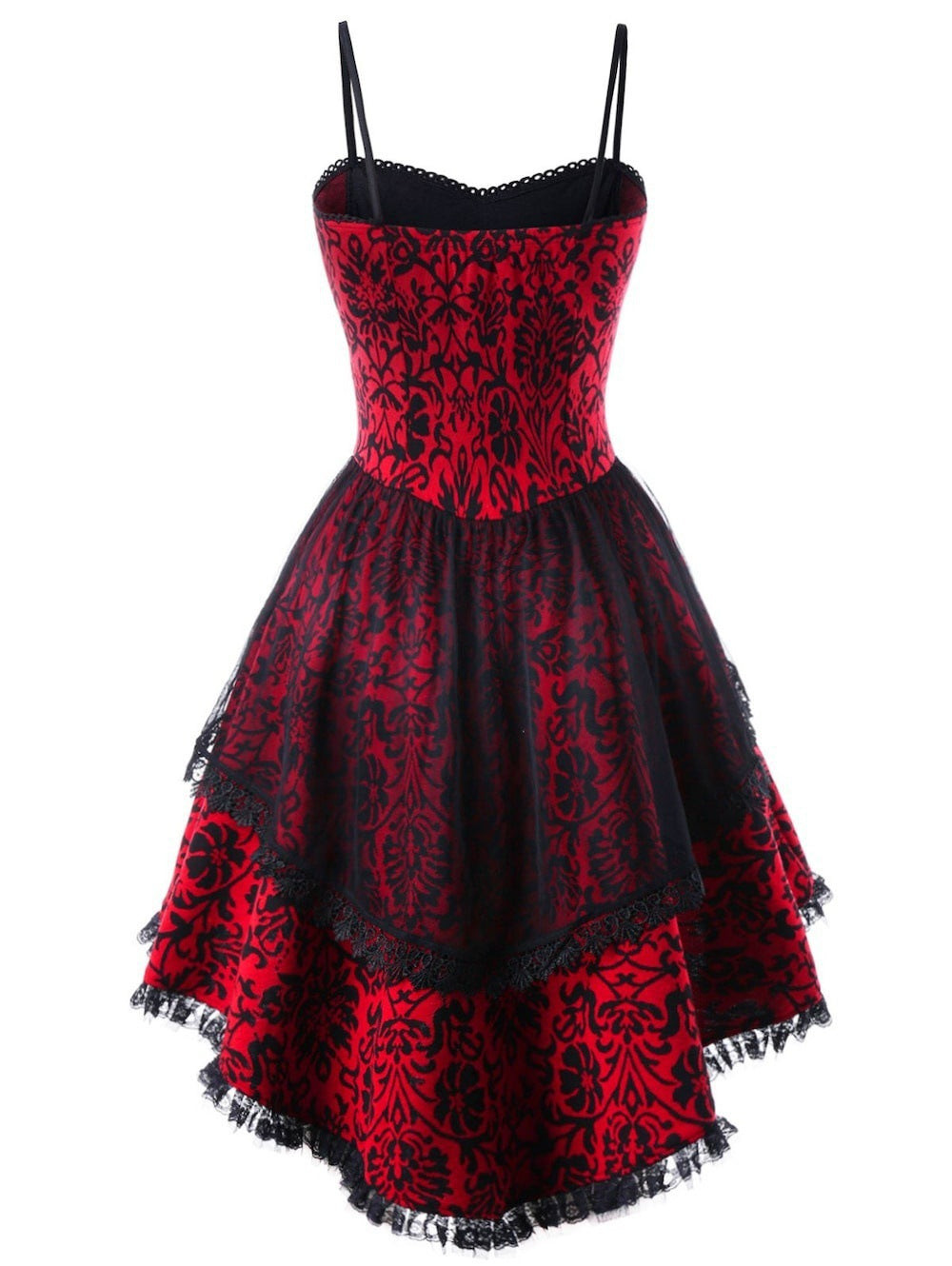 Europe and the United States Christmas halter skirt retro halter lace hook flower bandage irregular dress spot