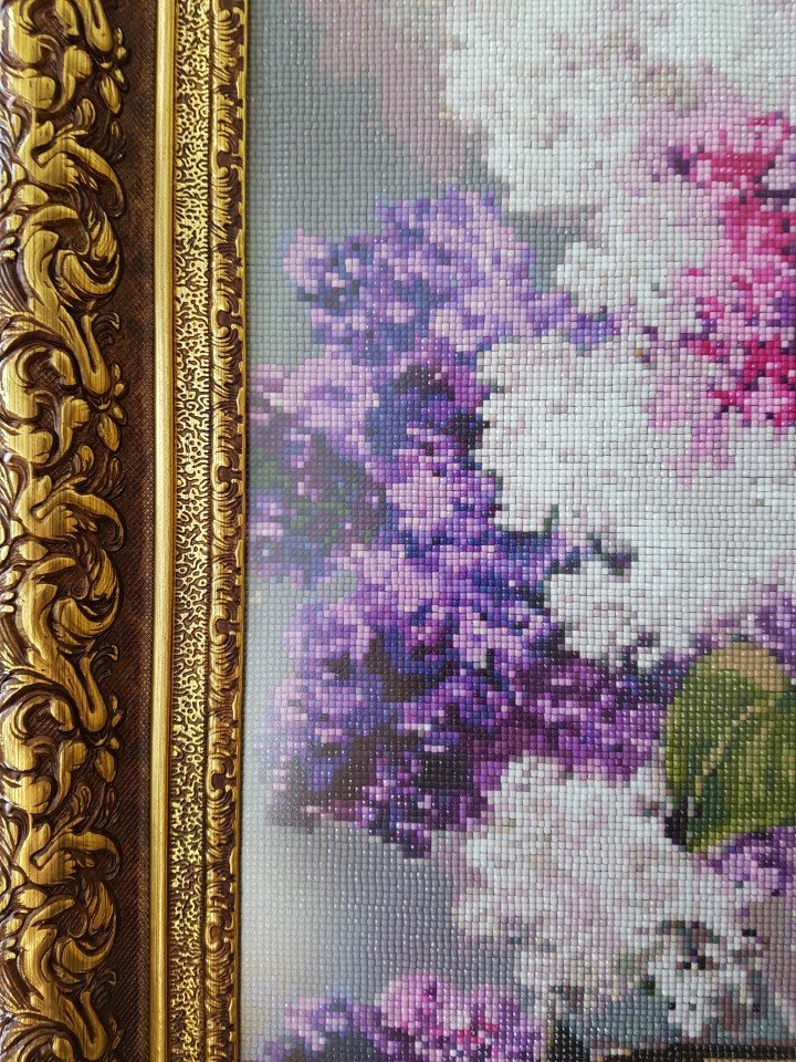Flori de Liliac - Pictura cu diamante