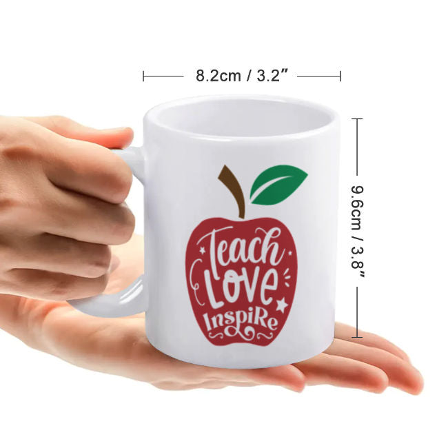 White mug (double-sided printing / pattern symmetry)