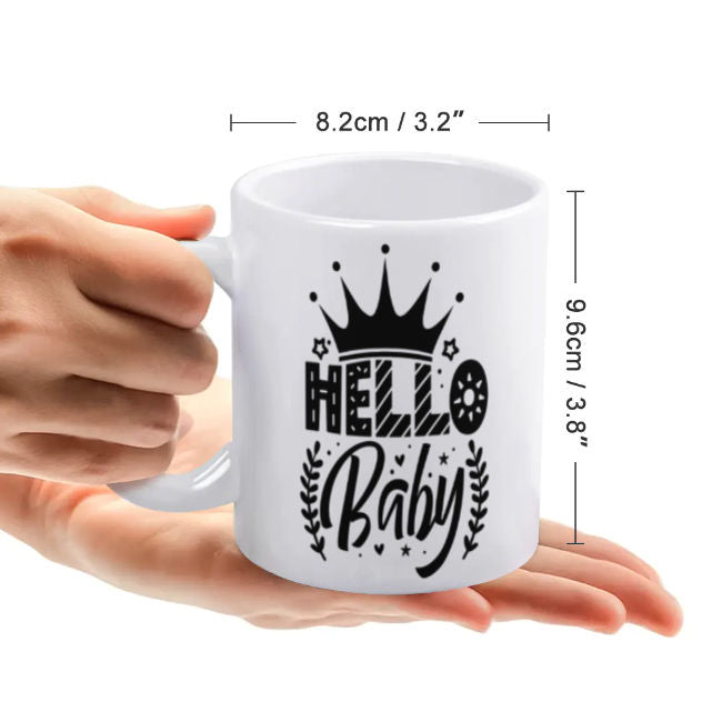 White mug (double-sided printing / pattern symmetry)
