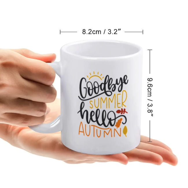 White mug (double-sided printing / pattern symmetry)