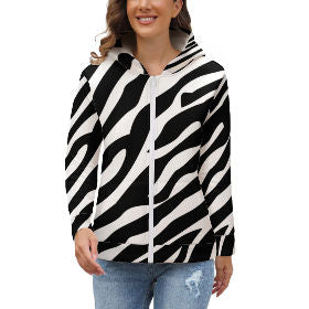 Plush zipper hooded sweater BH1- (single picture multi-pattern optional)