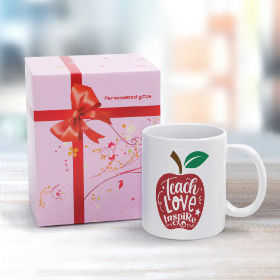 White mug (double-sided printing / pattern symmetry)