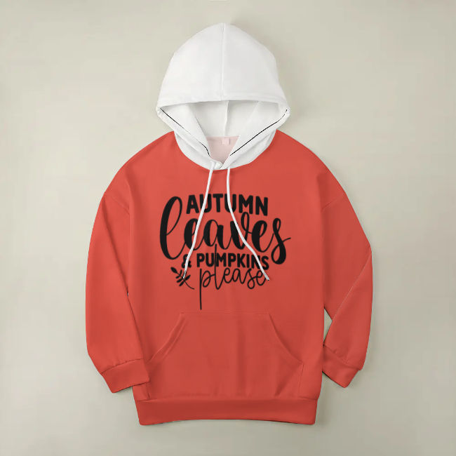 Drop-Shoulder Sleeve Hooded Sweater (Multi-image design)