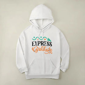 Drop-Shoulder Sleeve Hooded Sweater (Multi-image design)