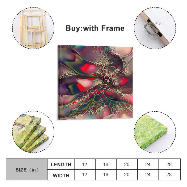 High Quality Square Canvas Frameless Decorative Painting