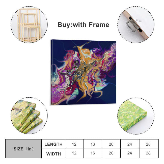 High Quality Square Canvas Frameless Decorative Painting