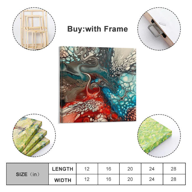 High Quality Square Canvas Frameless Decorative Painting