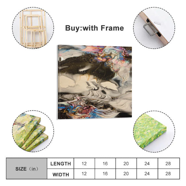 High Quality Square Canvas Frameless Decorative Painting