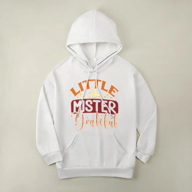 Drop-Shoulder Sleeve Hooded Sweater (Multi-image design)