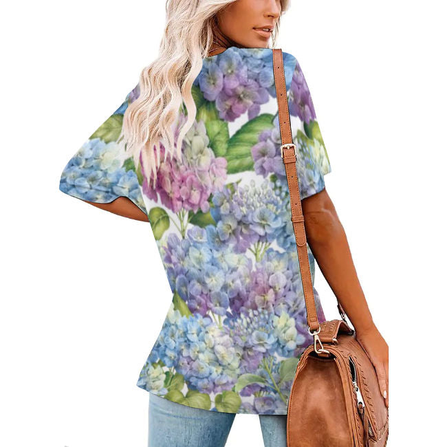 Ladies V-Neck Short Sleeve T-Shirt NZ109