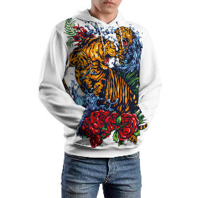Multi-cut design Full-print Hoodie