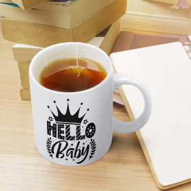White mug (double-sided printing / pattern symmetry)