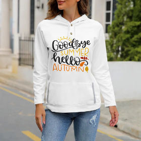 QH Button Hooded Sweater-(Single Picture Multi-Piece Optional)