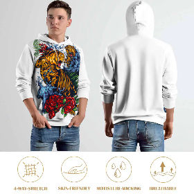 Multi-cut design Full-print Hoodie