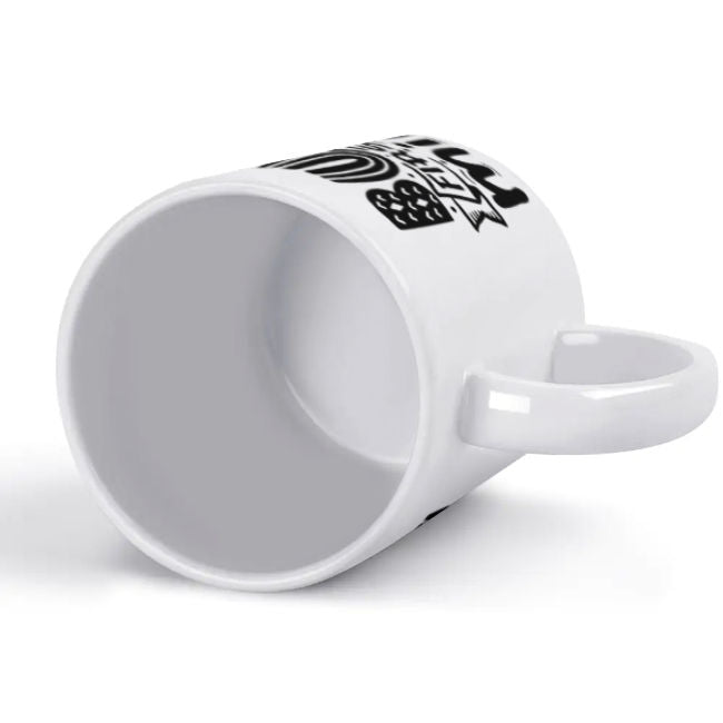 White mug (double-sided printing / pattern symmetry)
