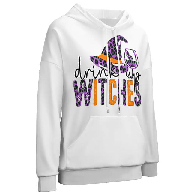 Drop-Shoulder Sleeve Hooded Sweater (Multi-image design)