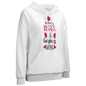 Drop-Shoulder Sleeve Hooded Sweater (Multi-image design)