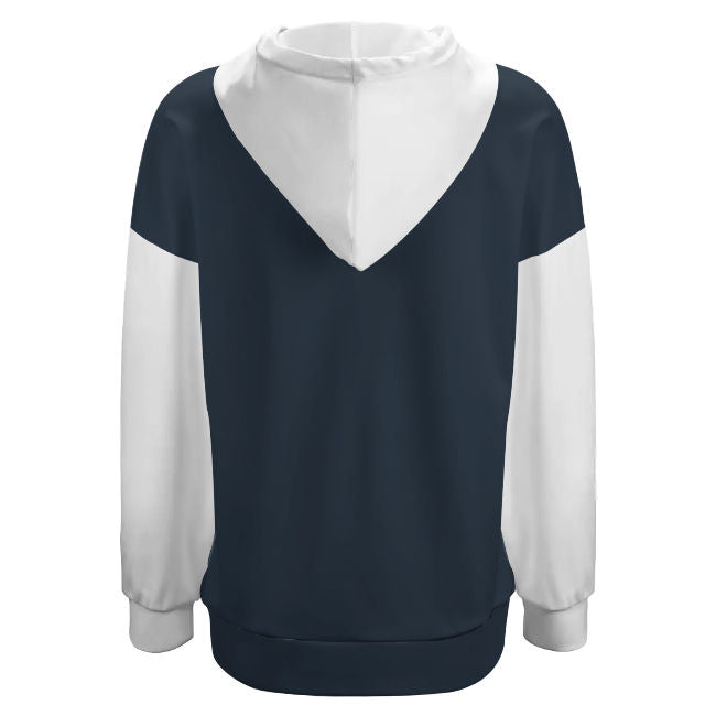 Drop-Shoulder Sleeve Hooded Sweater (Multi-image design)