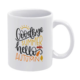 White mug (double-sided printing / pattern symmetry)