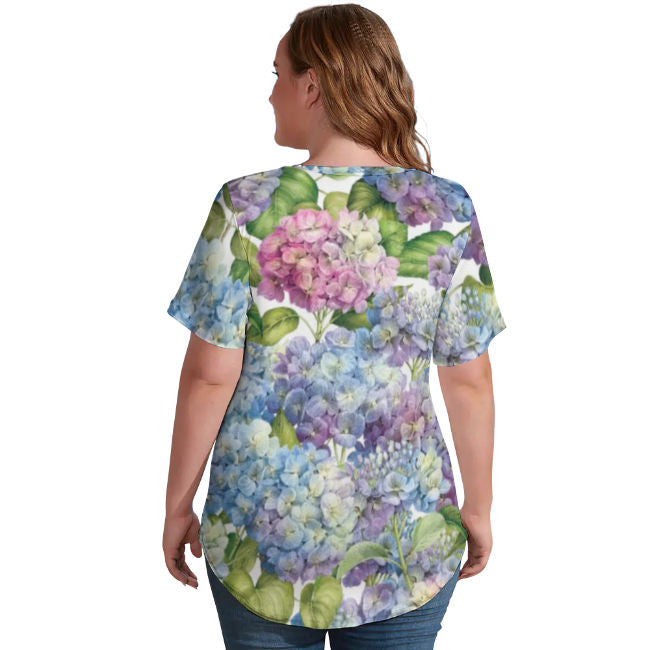 Ladies V-Neck Short Sleeve T-Shirt NZ109
