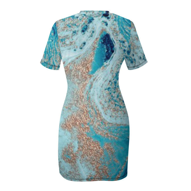 Short-sleeved Dress NZ003- (single Picture Multi-pattern Optional)