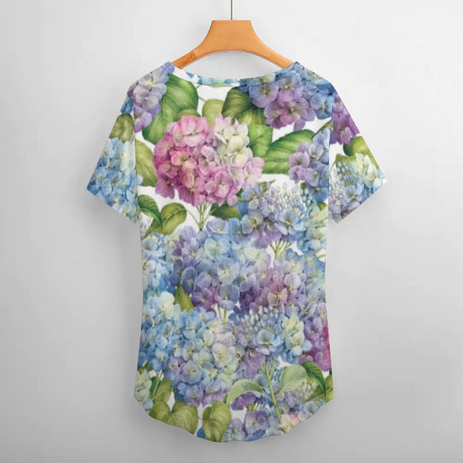 Ladies V-Neck Short Sleeve T-Shirt NZ109