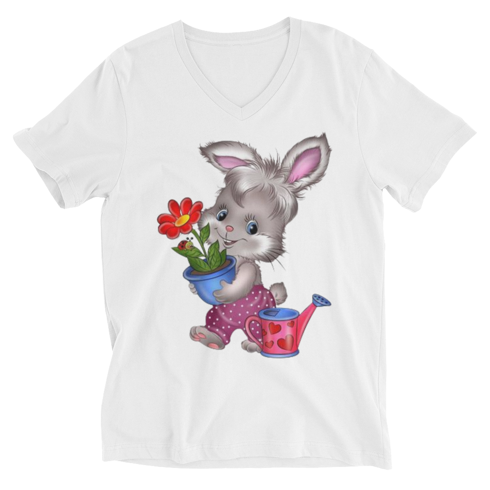 Unisex Short Sleeve V-Neck T-Shirt
