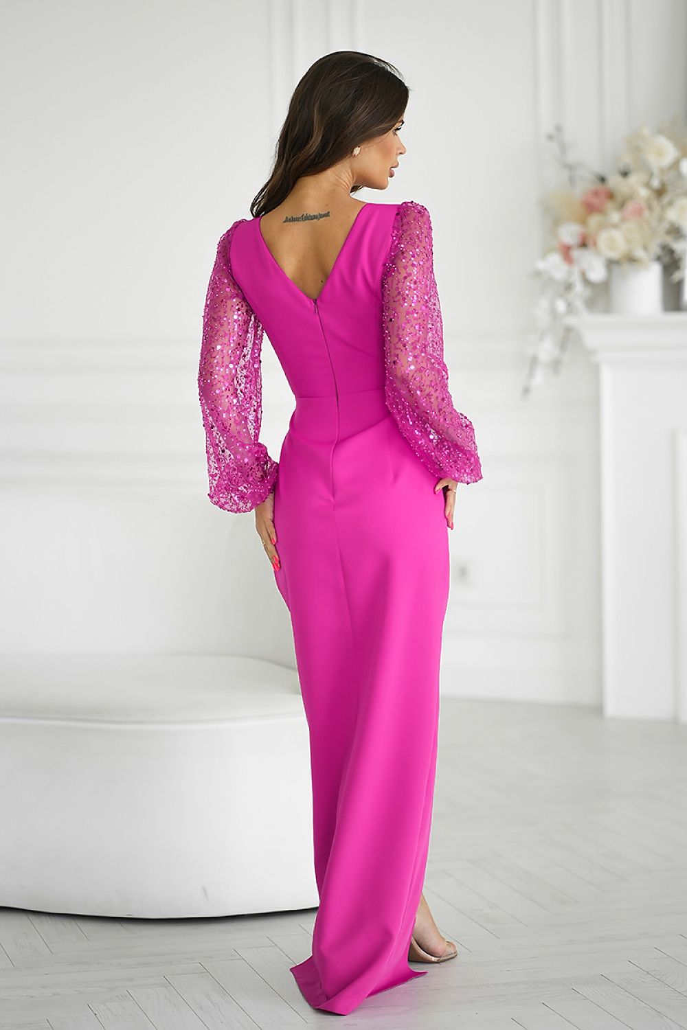 Rochie lungă model 199012 Bicotone 