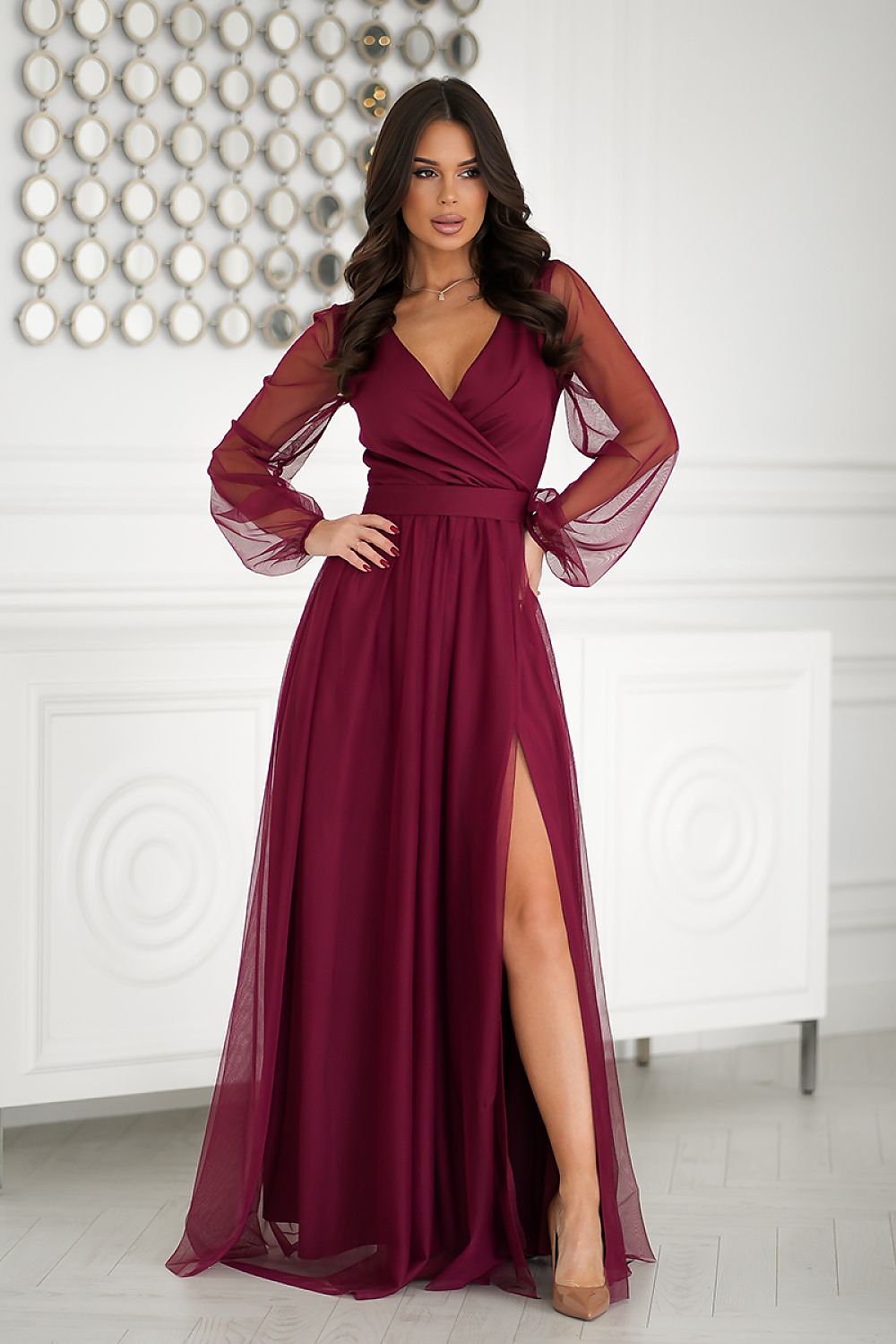  Rochie lungă model 203762 Bicotone 