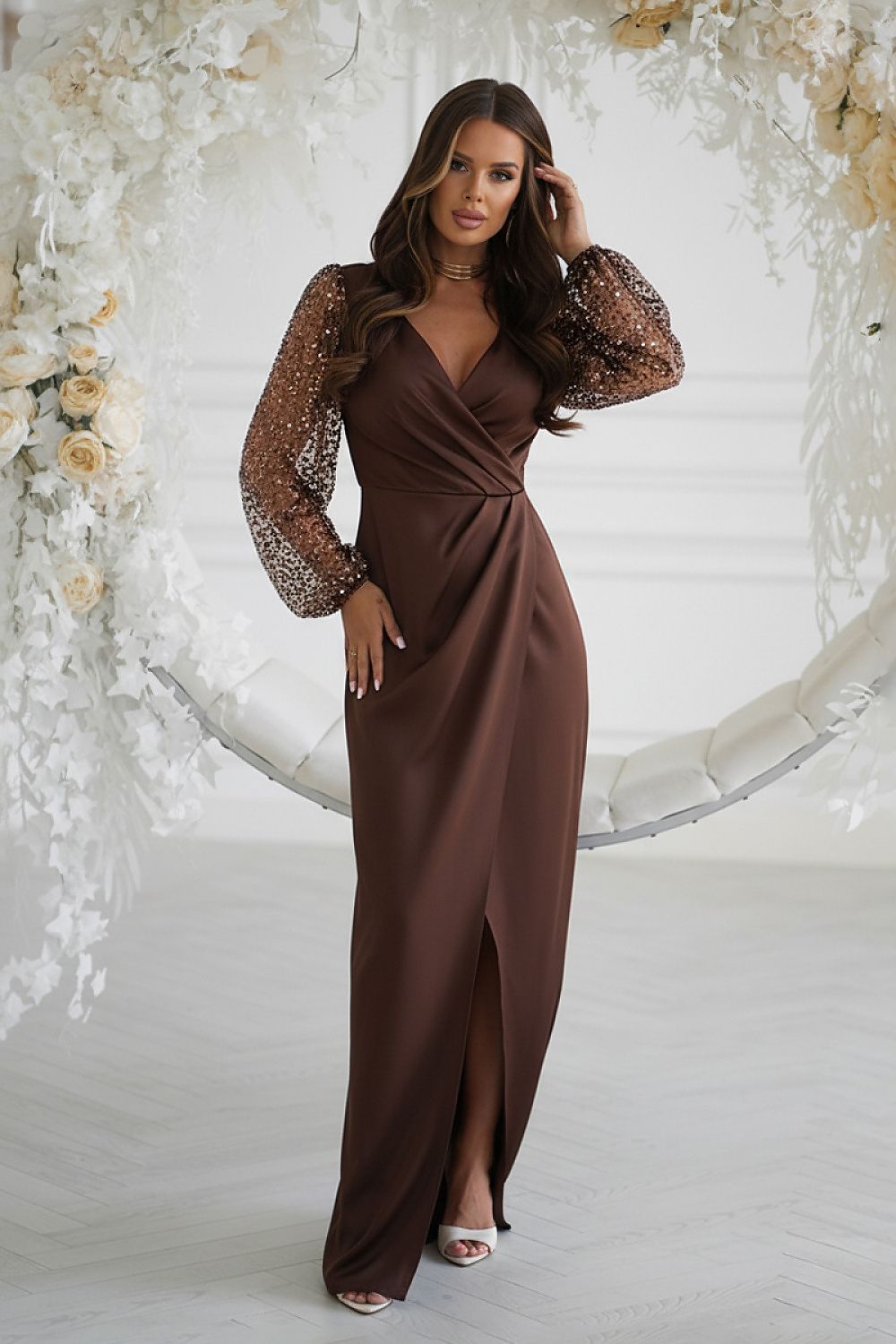  Rochie lungă model 220832 Bicotone 