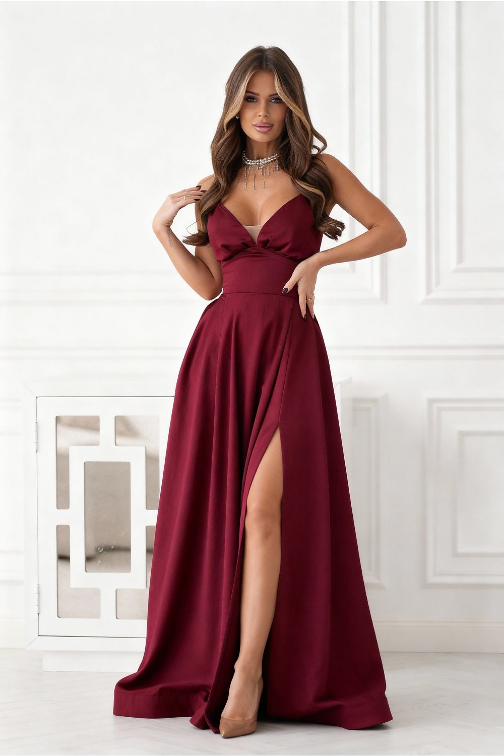  Rochie lungă model 221608 Bicotone 