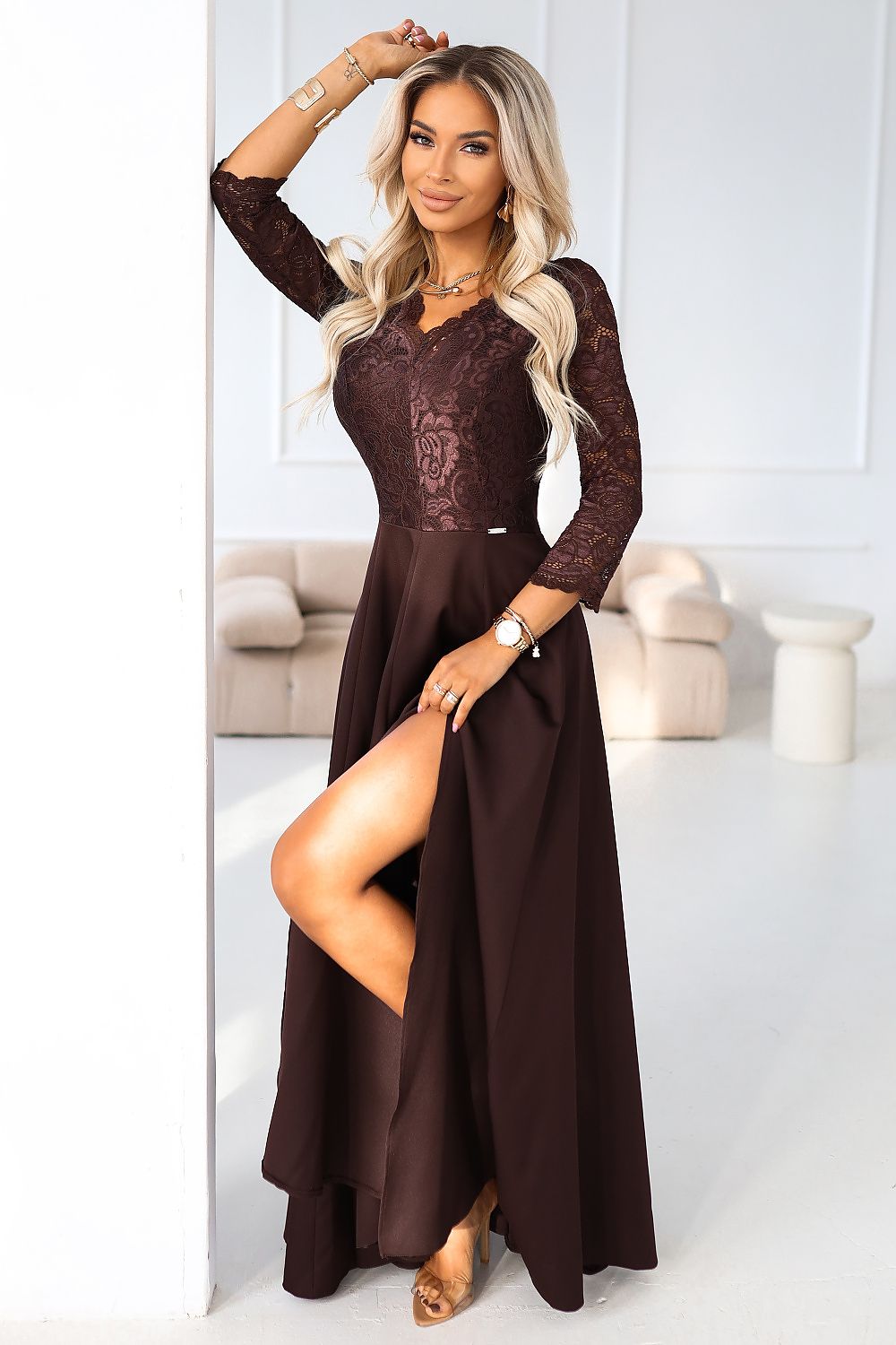  Rochie lungă model 221795 Numoco 