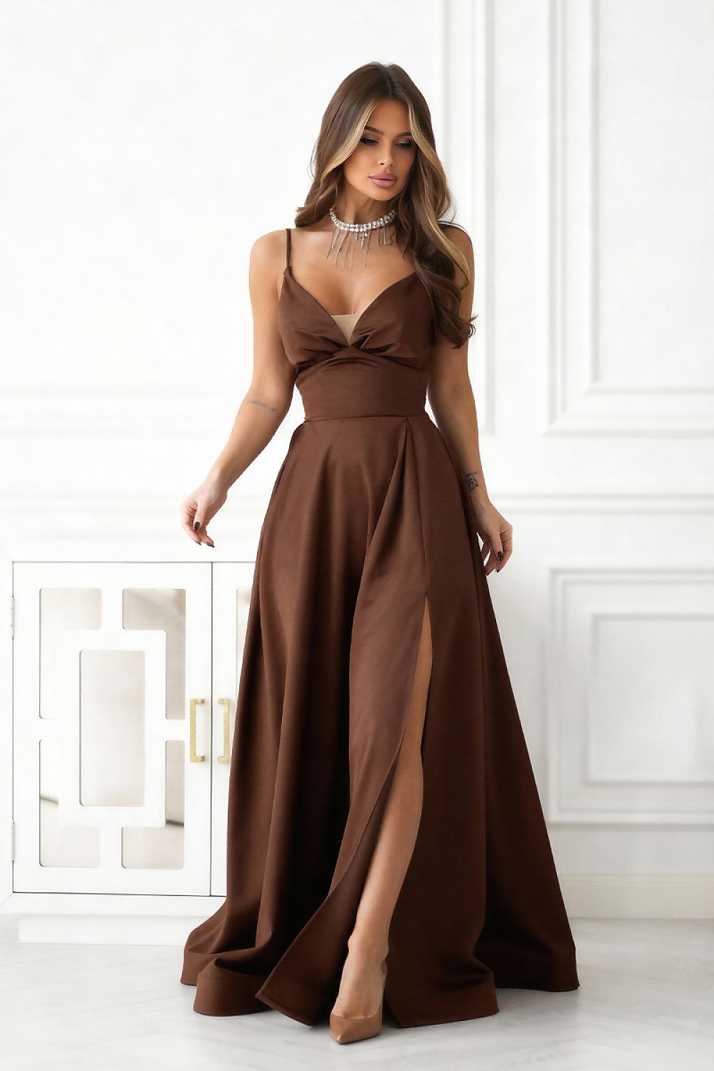  Rochie lungă model 222064 Bicotone 