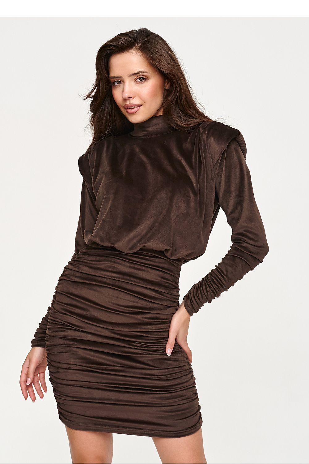 Rochie scurtă model 232512 Makadamia 