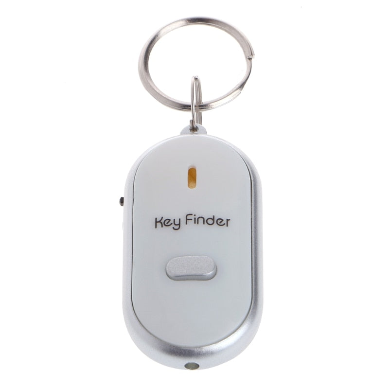 Sound Whistle Control White LED Key Finder Locator Find Lost Keychain Keys Chain